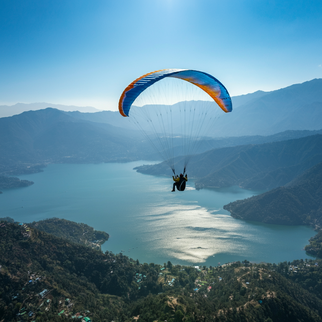 Paragliding Over Bhimtal