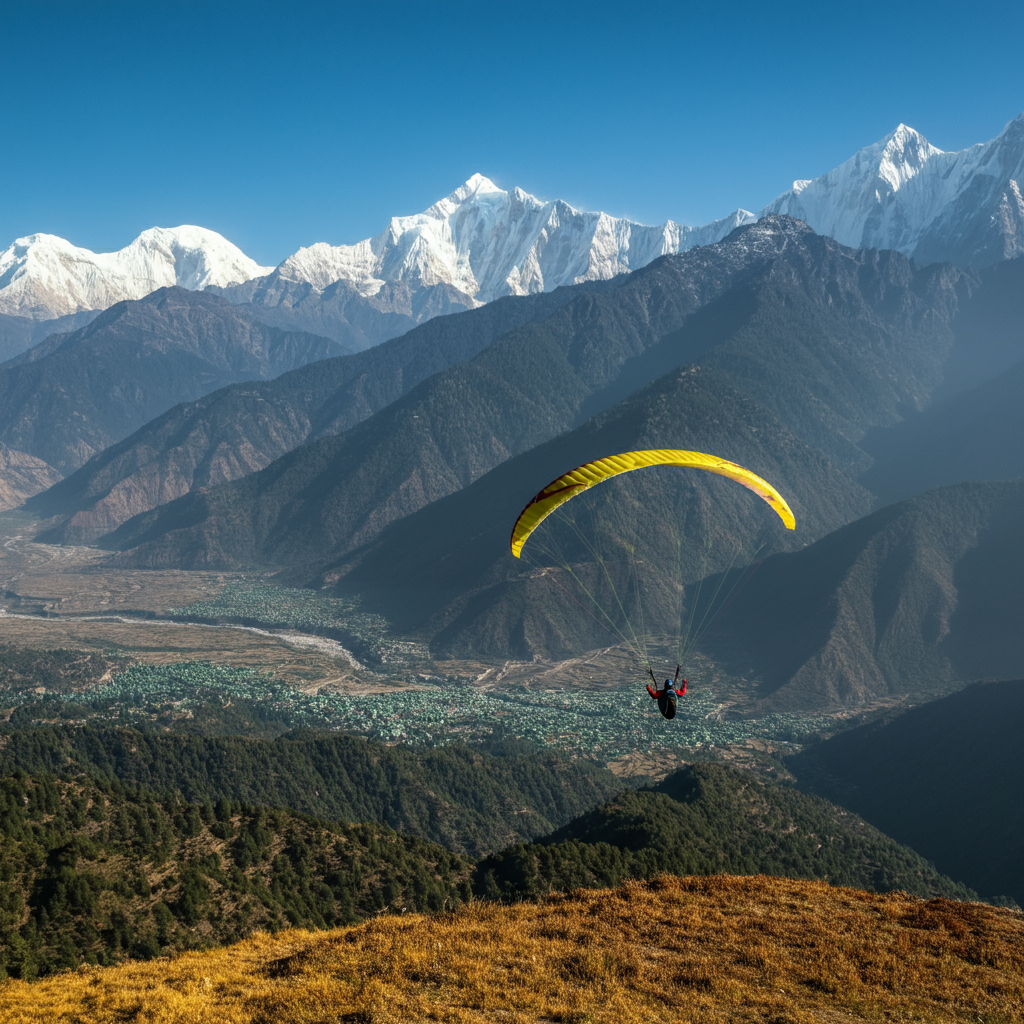 Paragliding Over Pithoragarh