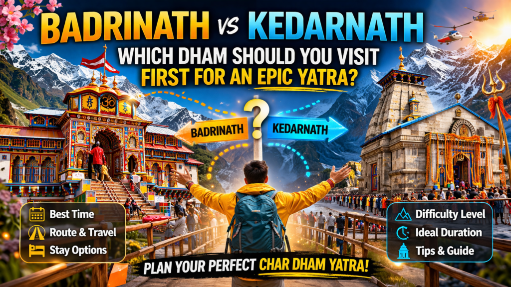 Badrinath vs Kedarnath – Which to Visit First? Your Ultimate 2026 Do Dham Yatra Guide