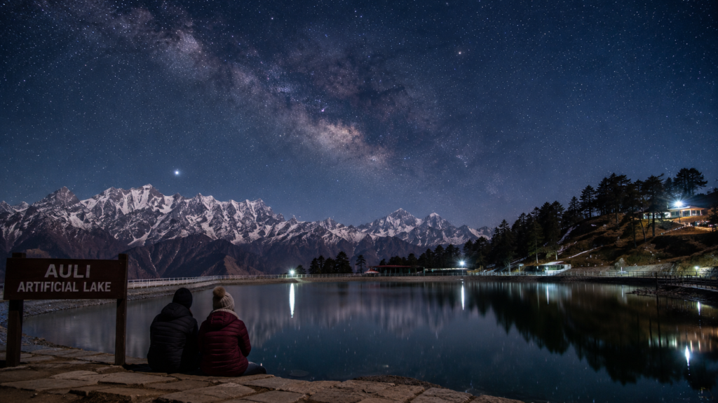 Stargazing at the Auli Artificial Lake