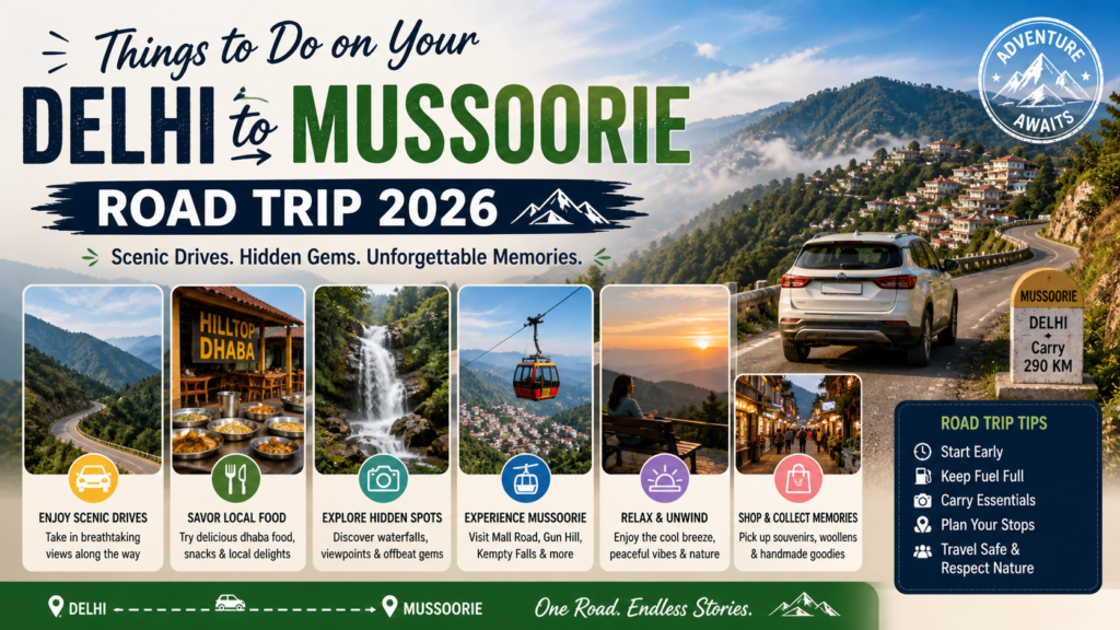 Things to Do on Your Delhi to Mussoorie Road Trip 2026 