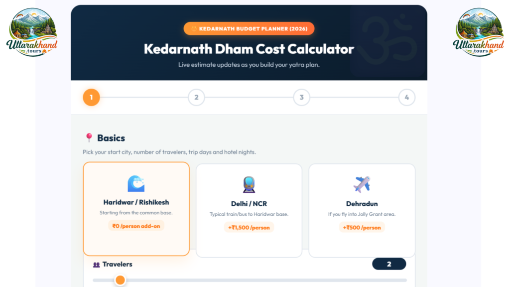 kedarnath cost calculator