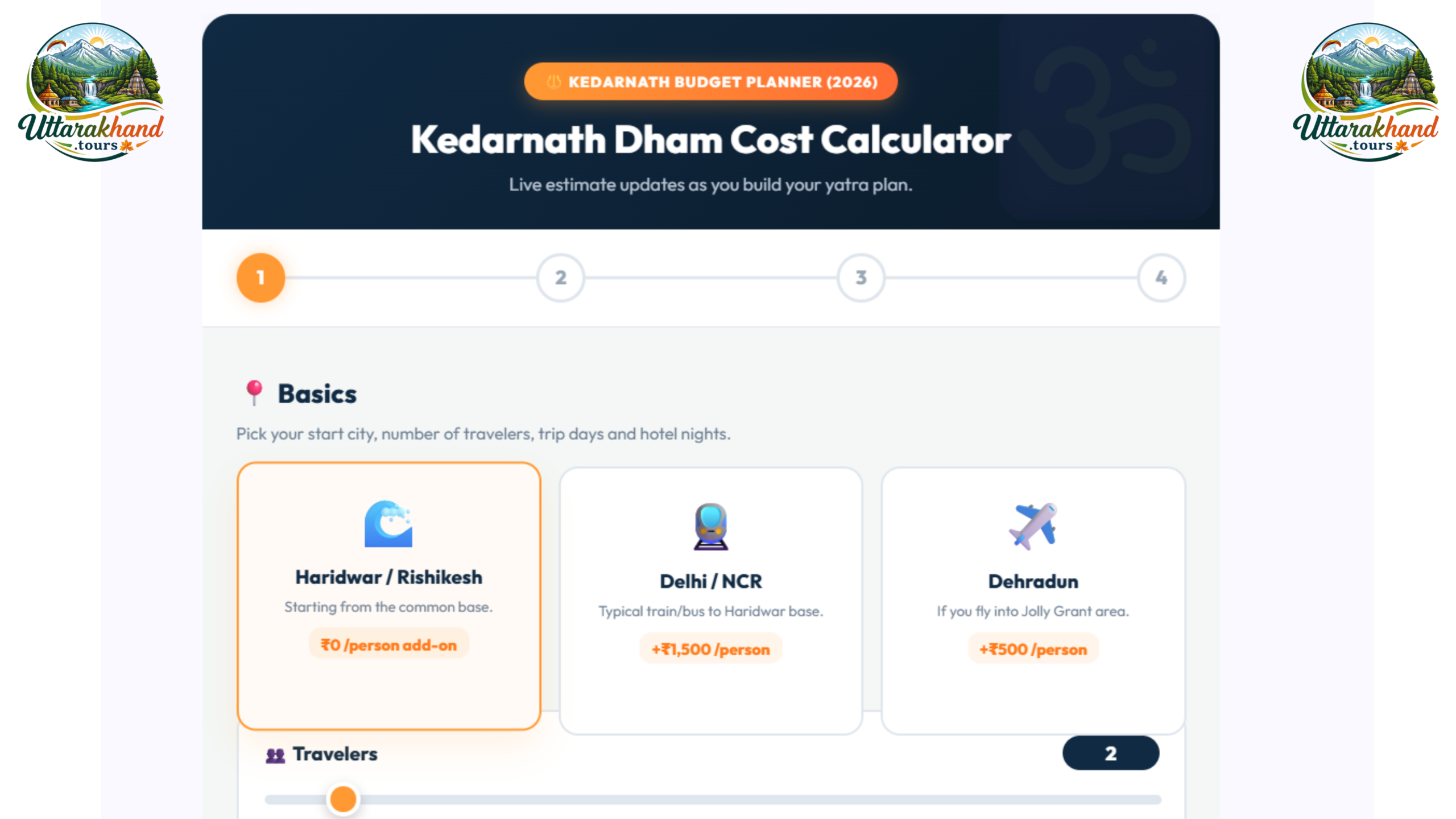 kedarnath cost calculator