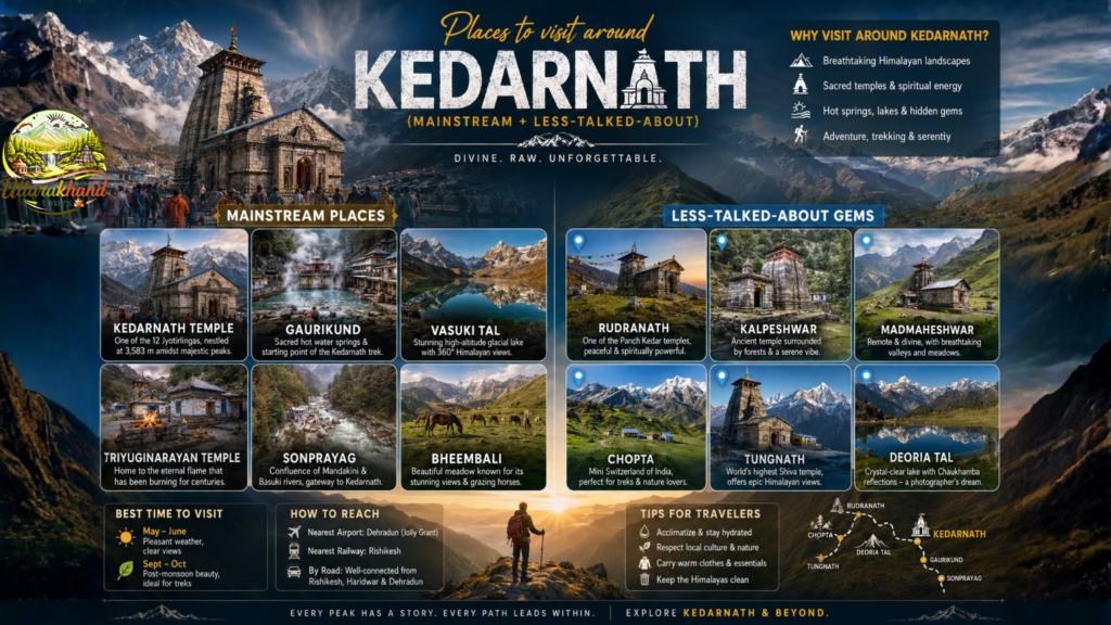 Places to visit around Kedarnath