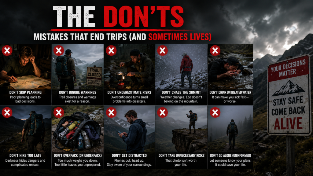 Mistakes That End Trips